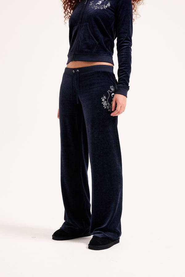 NIGHT SKY HOUSE OF JUICY ULTRA LOW RISE BAMBOO VELOUR HERITAGE BOTTOMS