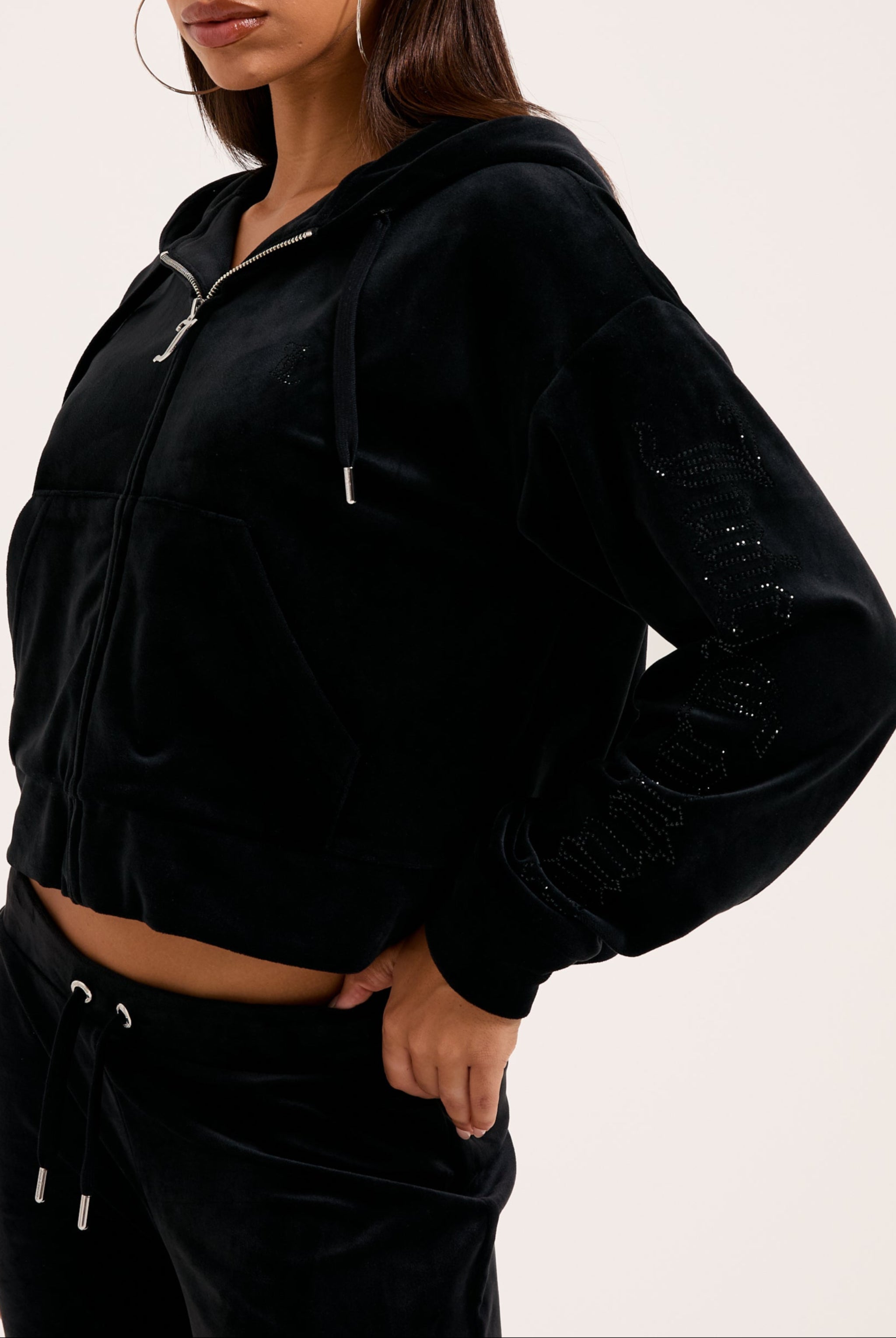 ICCLE DIAMANTE OVERSIZED CROPPED HOODIE – Juicy Couture UK