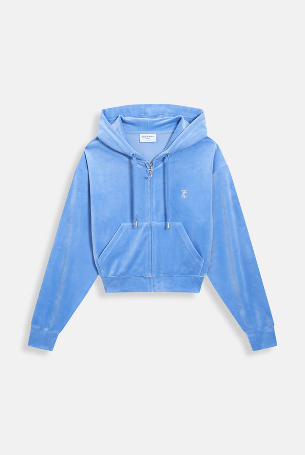 WASHED REGATTA DIAMANTÉ OVERSIZED CROPPED HOODIE