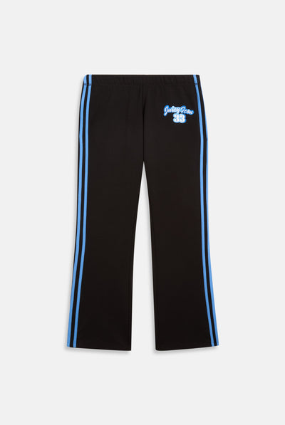 BLACK JERSEY STRIPE ICON TRACK PANTS