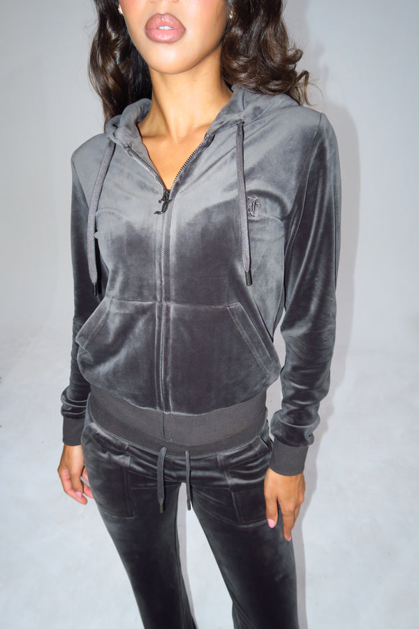 Raven / Gunmetal Classic Velour Robertson Hoodie