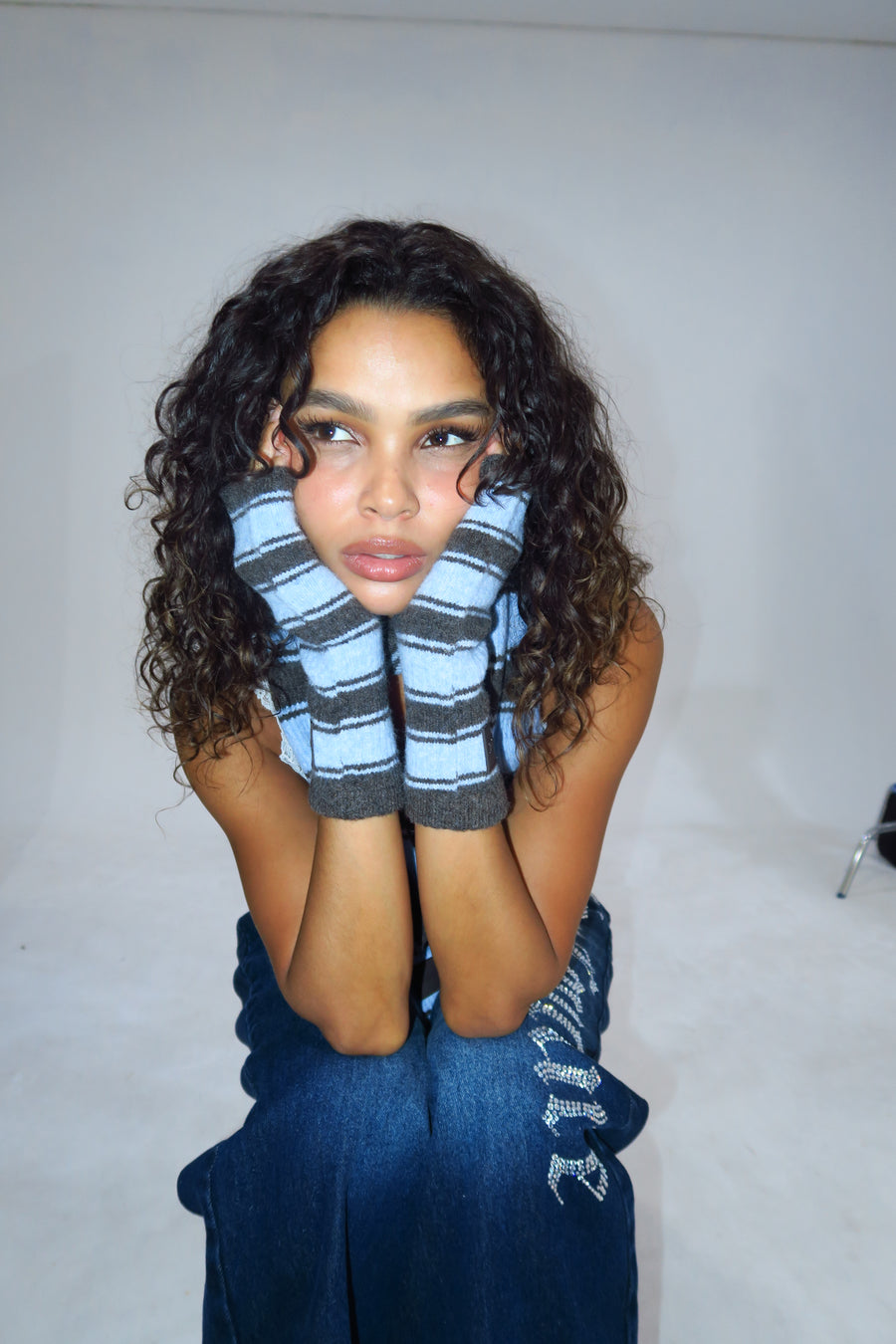 Java Stripe Fingerless Mittens