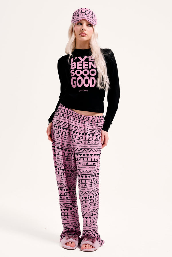 BLACK & PINK IVE BEEN GOOD PYJAMA SET