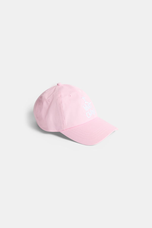 Displays the Cherry Blossom 'Juicy' branded  I want candy baseball cap 