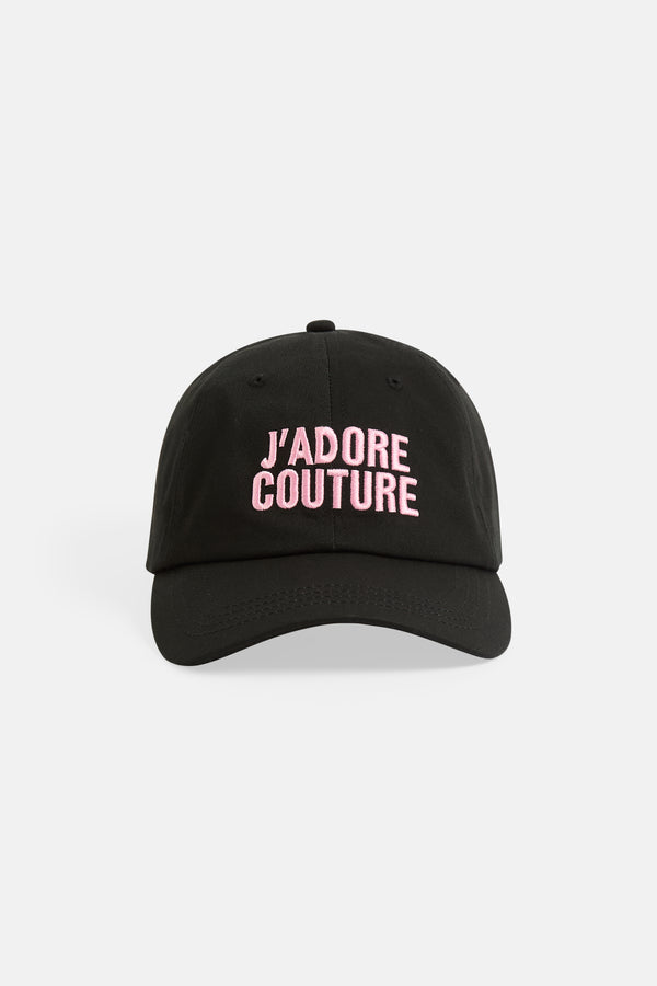 BLACK J'ADORE COUTURE CAP
