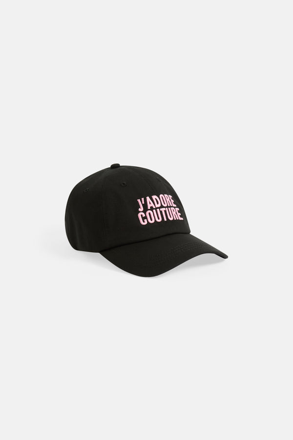 BLACK J'ADORE COUTURE CAP
