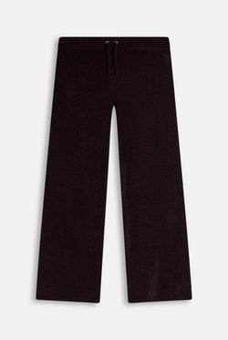 Displays the Winetasting 'Juicy' branded Luxe Knit Straight Leg Pant