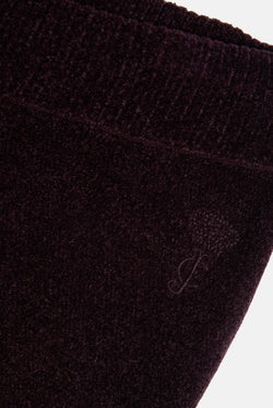 Displays the Winetasting 'Juicy' branded Luxe Knit Straight Leg Pant featuring the juicy branding 