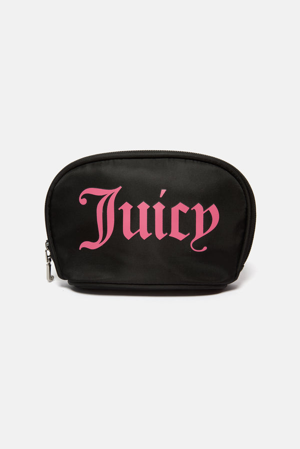 BLACK GRAPHIC COSMETIC BAG