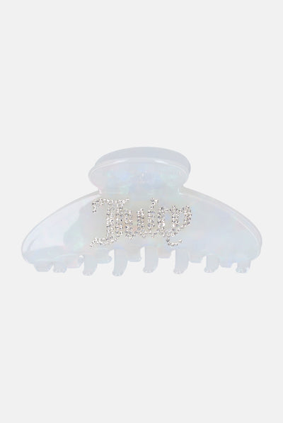 WHITE DIAMANTE CLAW CLIP