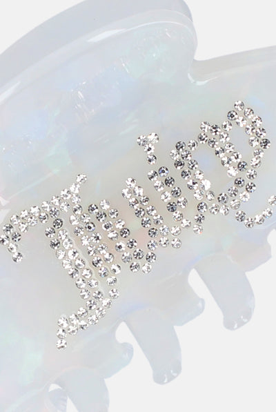 WHITE DIAMANTE CLAW CLIP