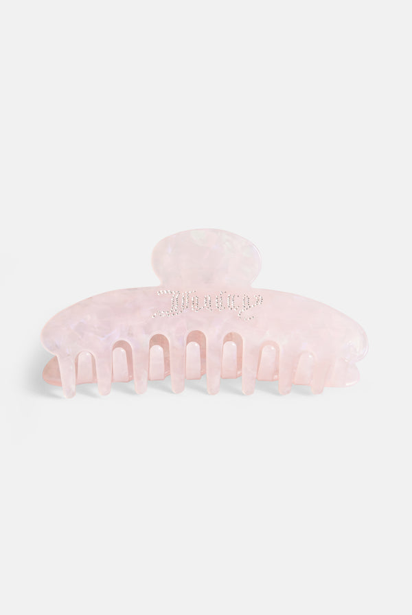 PINK LARGE DIAMANTE CLAW HAIR CLIP