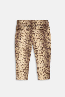 Displays the natural cheetah print 'juicy' branded roll down capri 