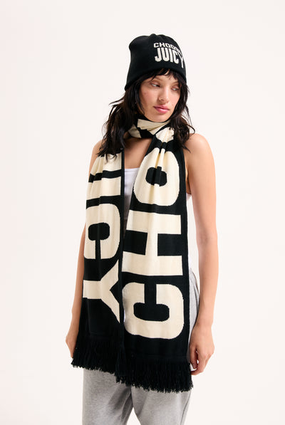 CHOOSE JUICY KNITTED SCARF / BEANIE SET