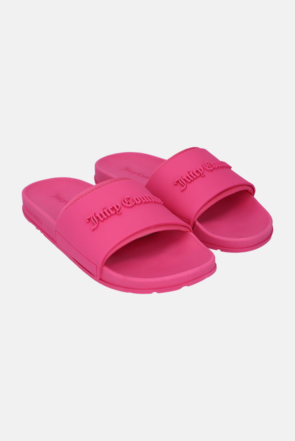 HOT PINK EMBOSSED SLIDERS