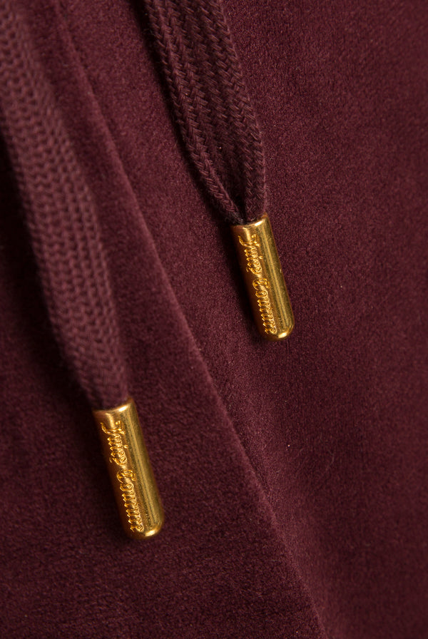 Winetasting Wide Leg Classic Velour Track Pant