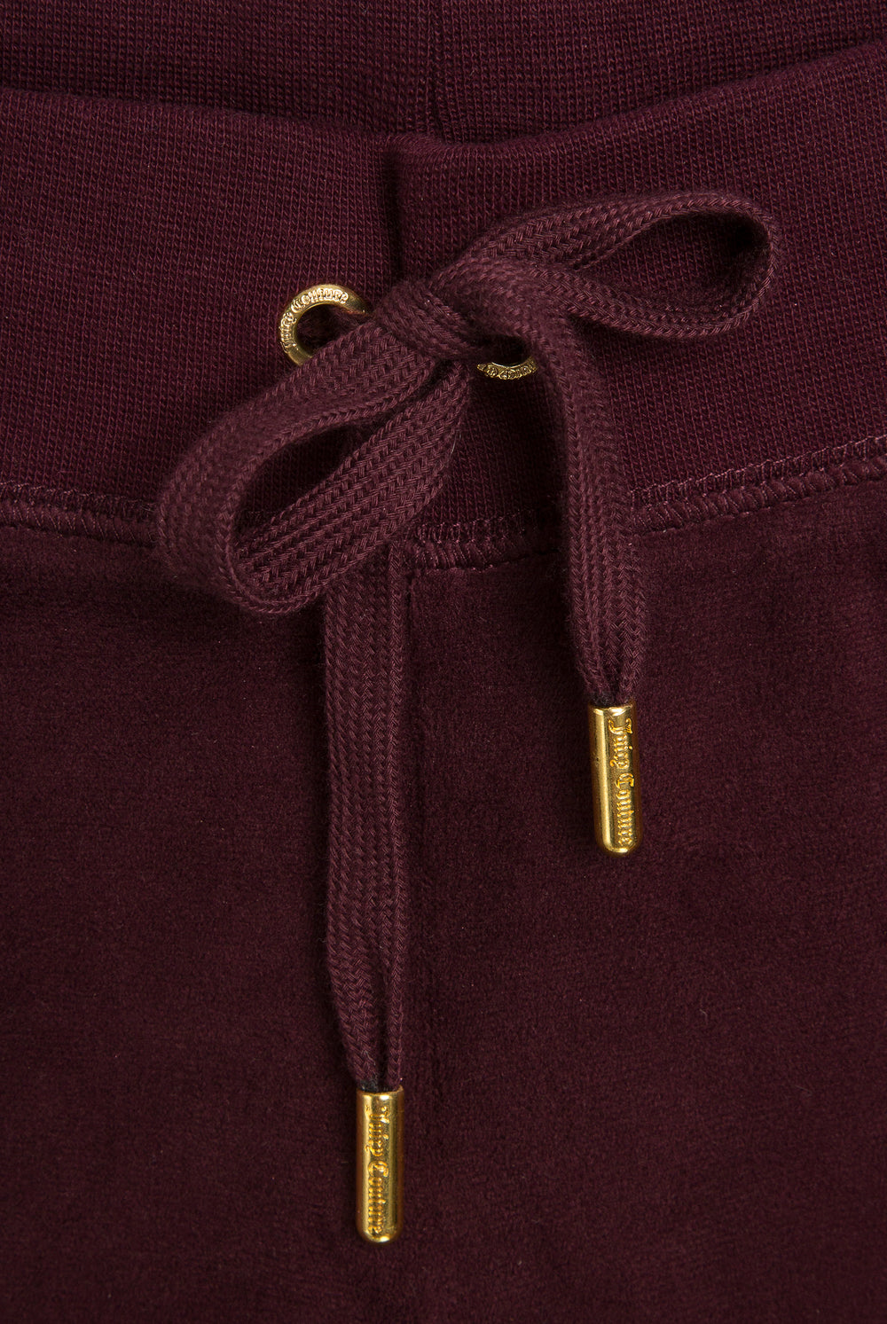 Winetasting/ Gold Wide Leg Classic Velour Track Pant