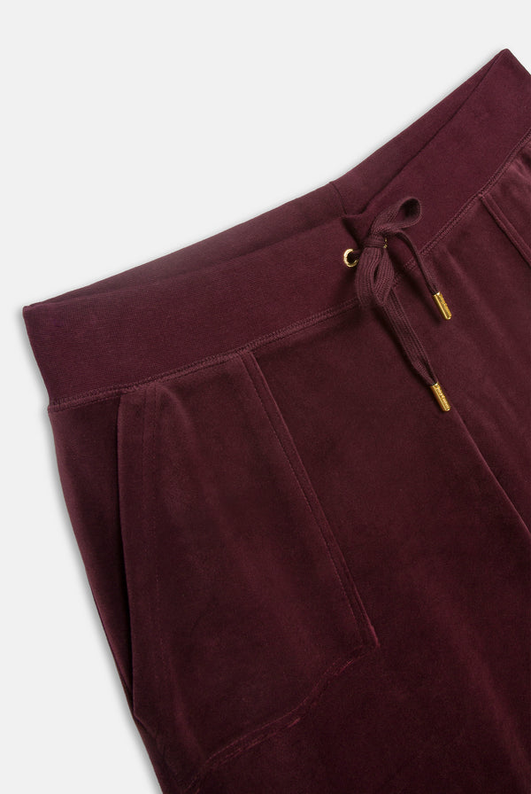 Winetasting Wide Leg Classic Velour Track Pant