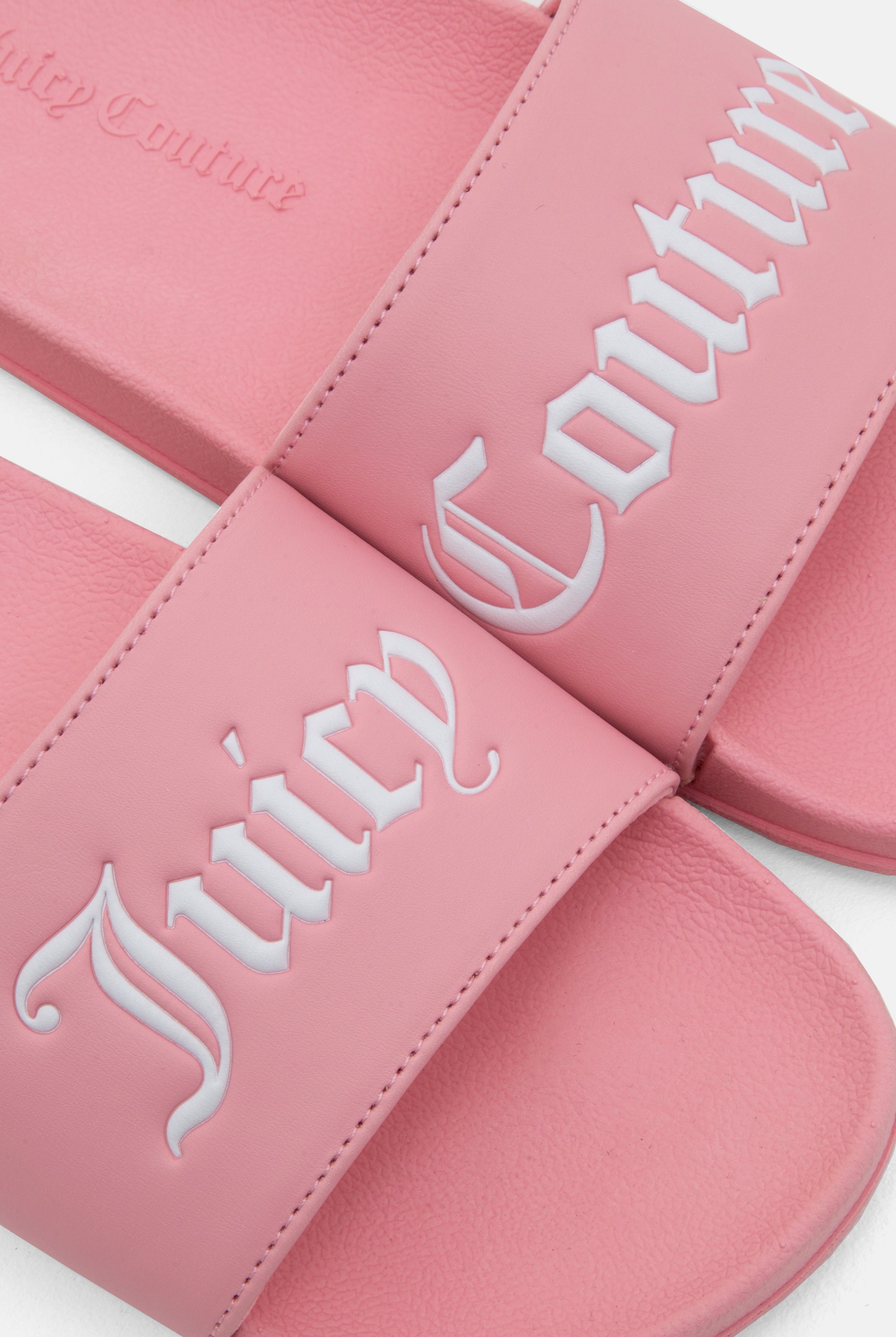 JUICY PINK JUICY COUTURE EMBOSSED SLIDERS – Juicy Couture UK