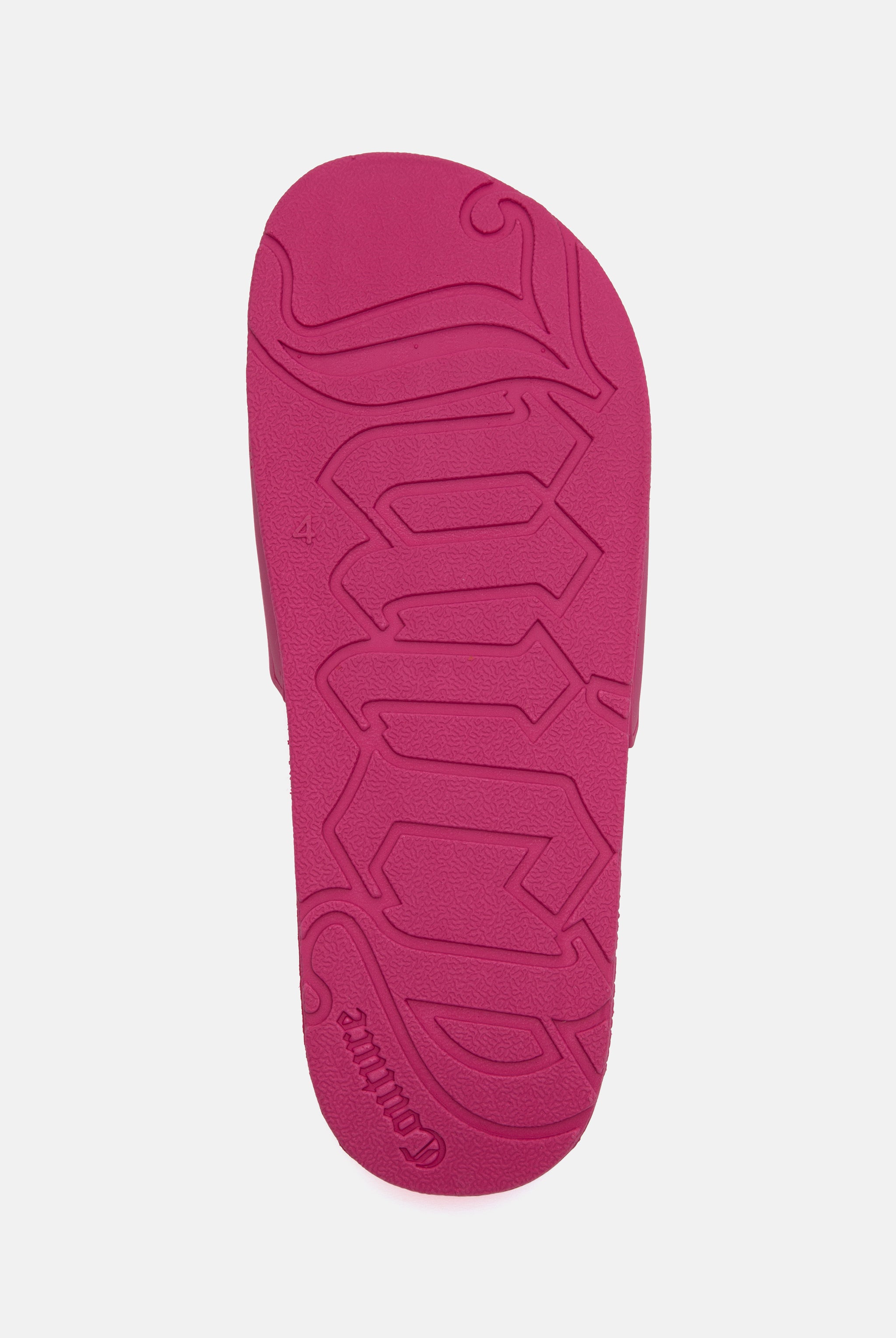 PINK GLO STACKED EMBOSSED SLIDERS – Juicy Couture UK