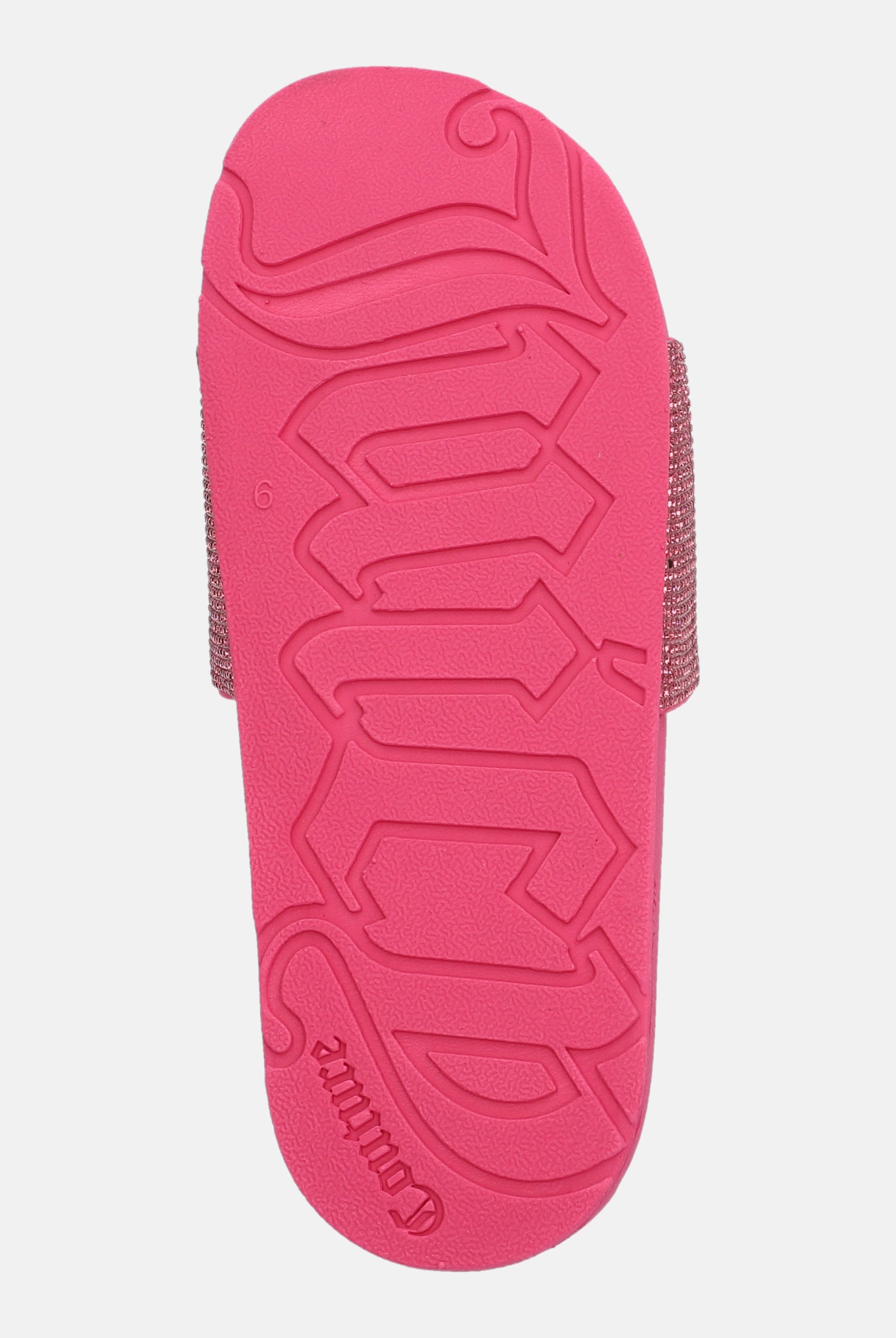 HOT PINK DIAMANTÉ VELOUR SLIDER – Juicy Couture UK