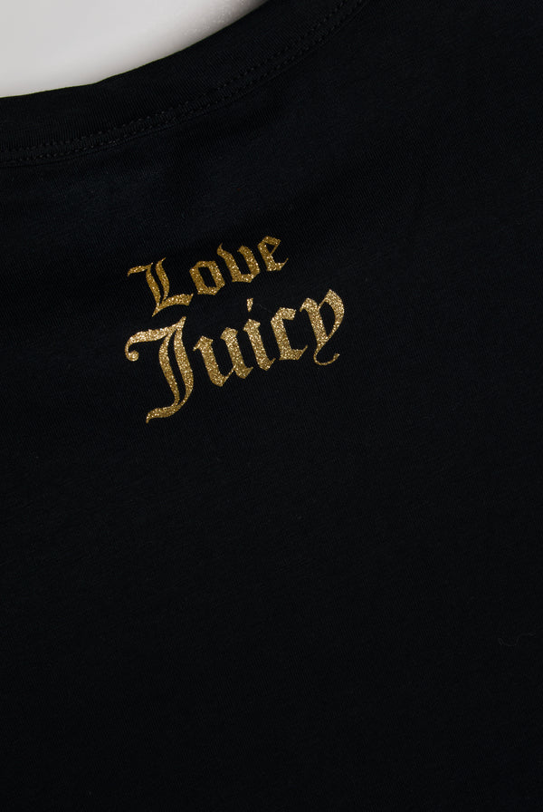 THE ICONS | BLACK 'CHOOSE JUICY' FITTED TEE