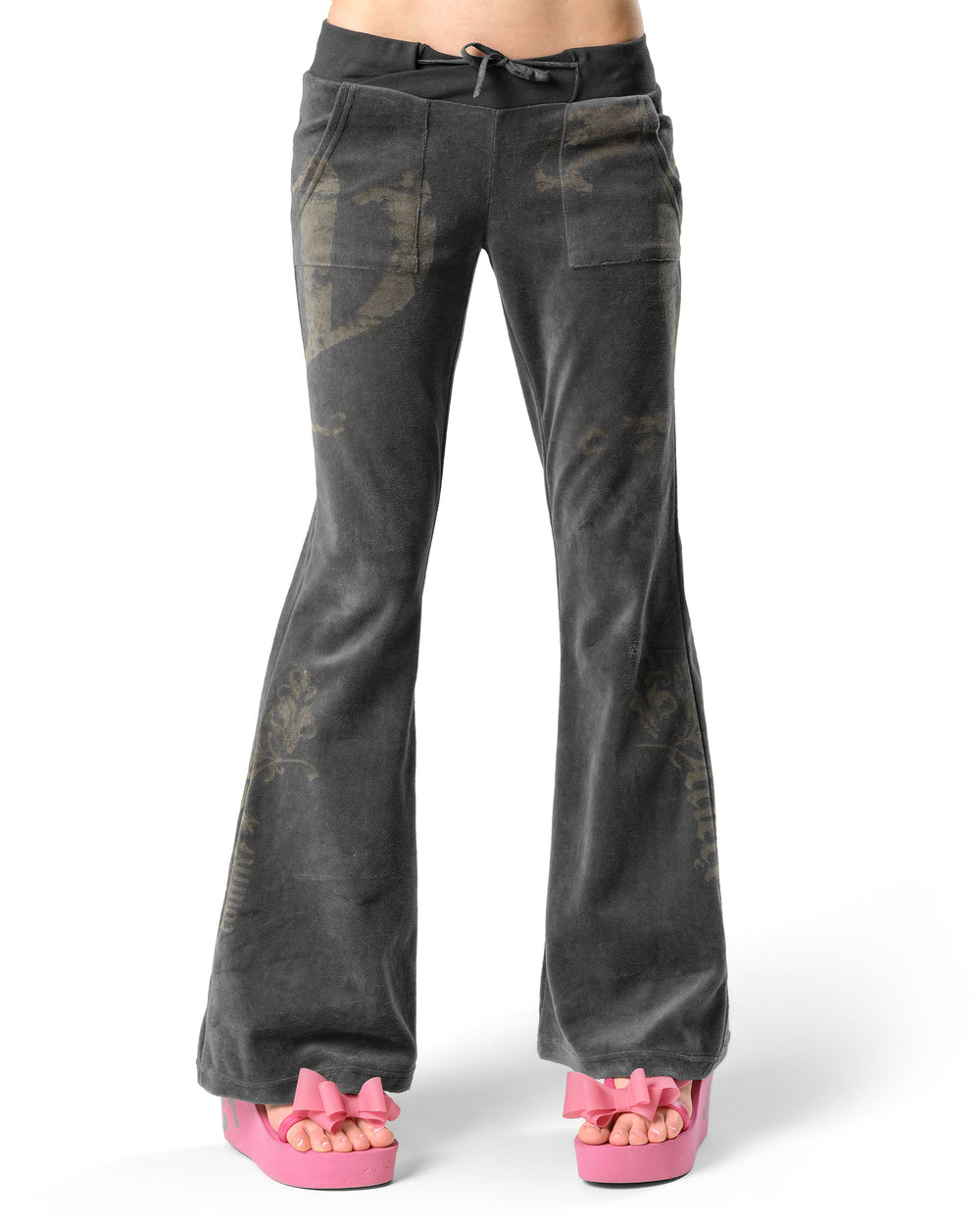 Racer x Juicy Dark Gull Grey Velour Pant
