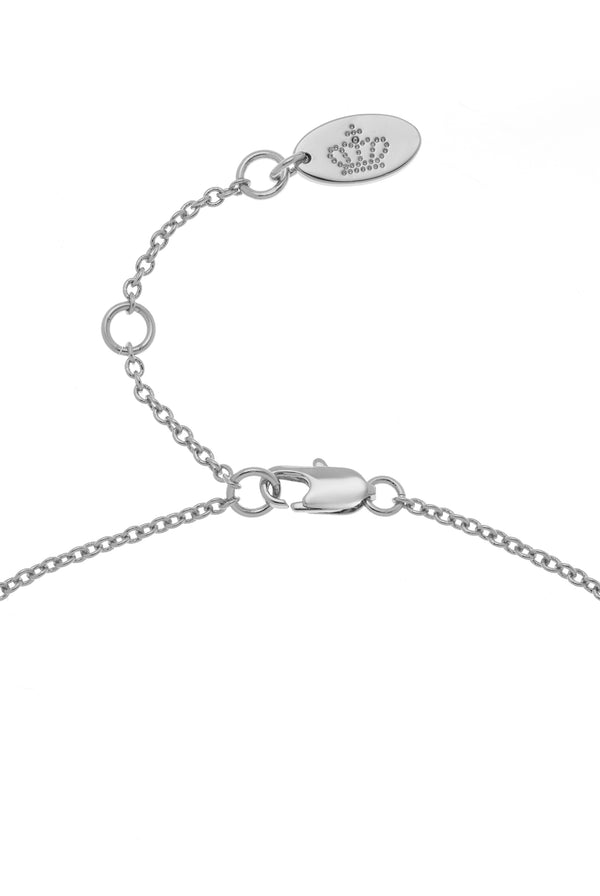 SILVER TONE ENAMEL ICON HEART PENDANT