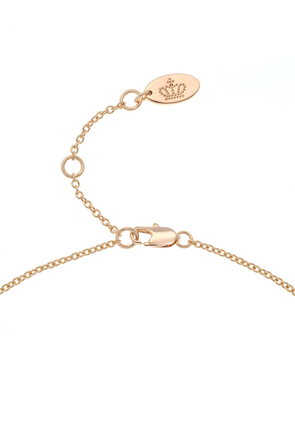 GOLD TONE CRYSTAL MOTIF CROWN & J CHARM PENDANT