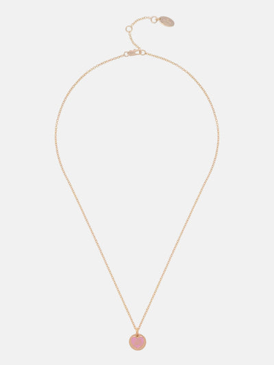 GOLD TONE LOVE JUICY REVERSIBLE ENAMEL PENDANT