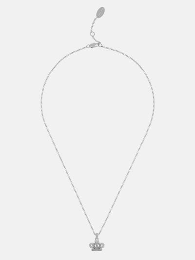 SILVER TONE ICON CROWN PENDANT