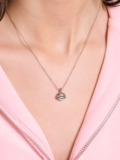 SILVER TONE ICON HEART SMALL PENDANT