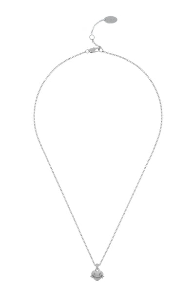 SILVER TONE ICON HEART SMALL PENDANT