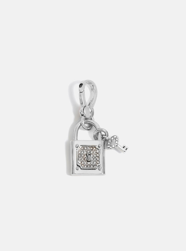 SILVER LOCK & KEY CHARM