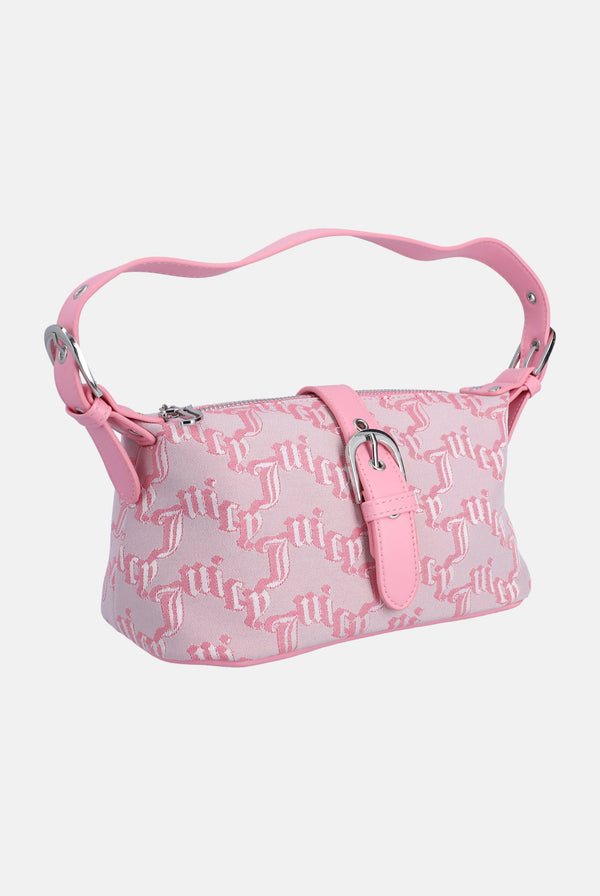 Juicy Pink Jacquard Soft Buckle Bag