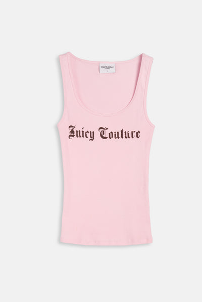 CHERRY BLOSSOM LONGLINE RIBBED VEST