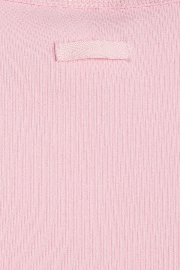 CHERRY BLOSSOM LONGLINE RIBBED VEST