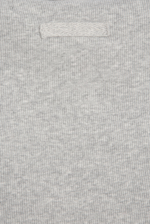 SILVER MARL  LONGLINE RIBBED VEST