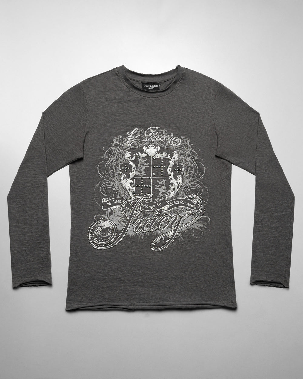 Racer x Juicy Dark Gull Grey Logo Long Sleeve