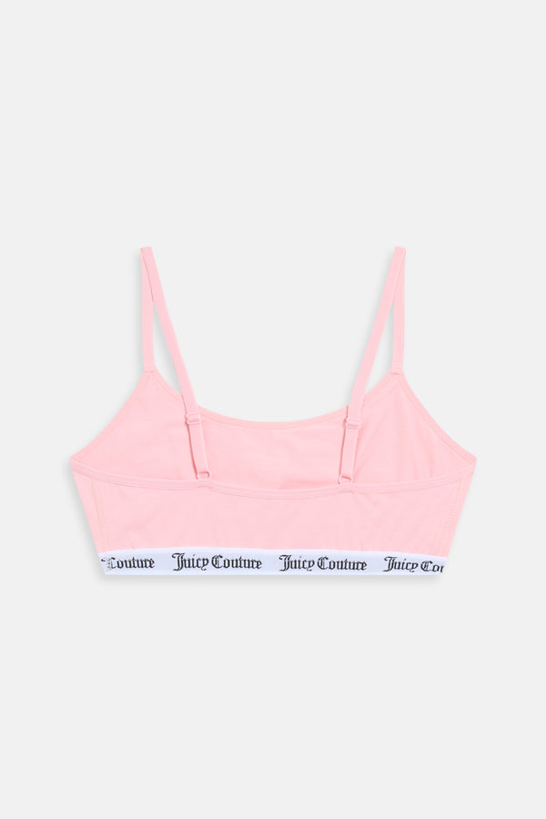 JUICY PINK COTTON SCOOP BRALETTE