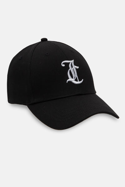 BLACK EMBROIDERED BASEBALL CAP