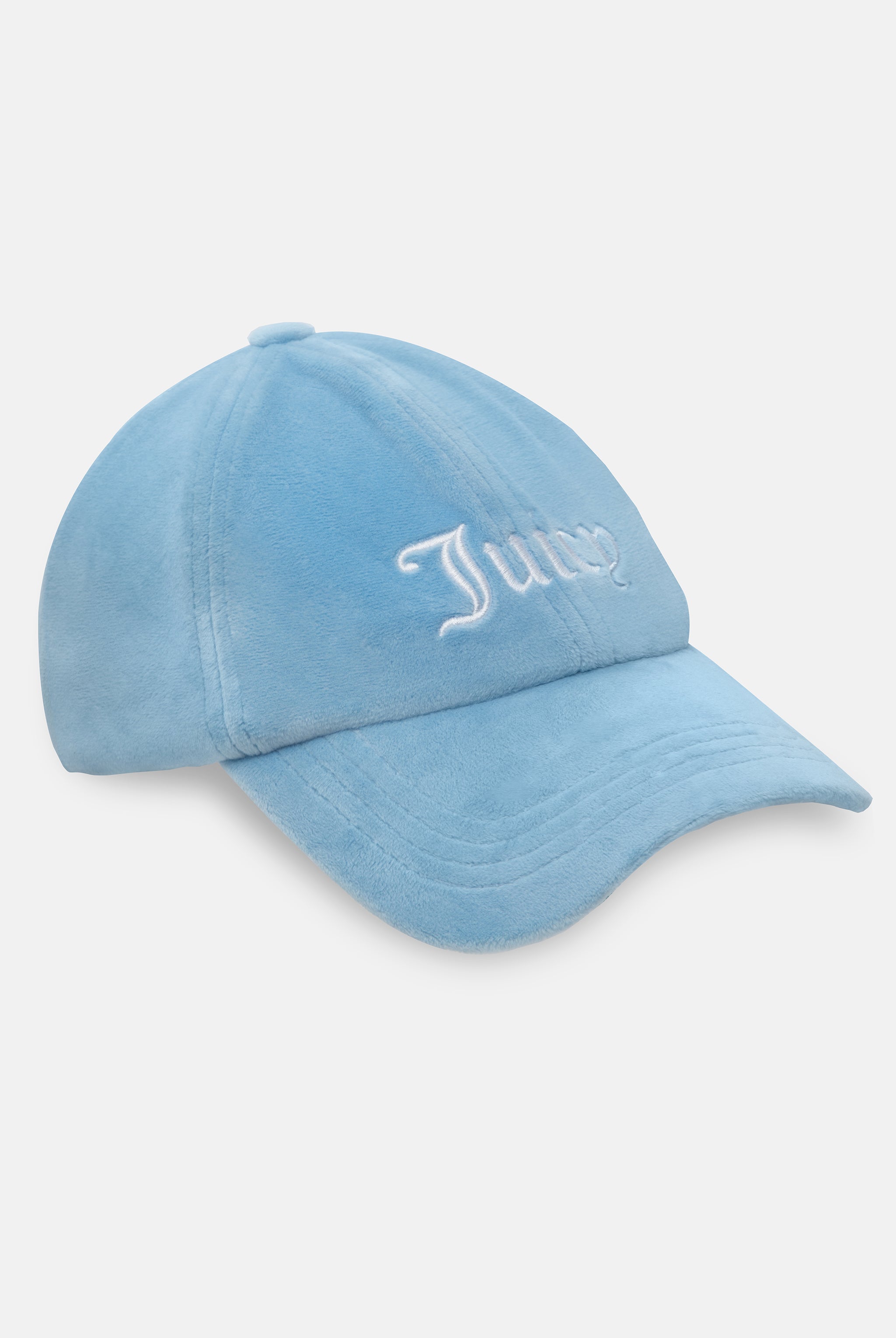 POWDER BLUE VELOUR BASEBALL CAP Juicy Couture UK