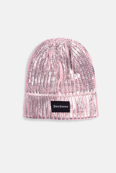 JC TAG SILVER SPRAY KNIT BEANIE