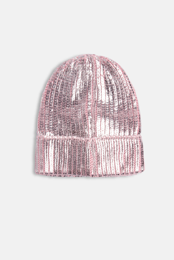 JC TAG SILVER SPRAY KNIT BEANIE