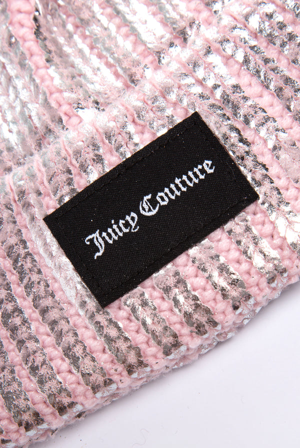 JC TAG SILVER SPRAY KNIT BEANIE