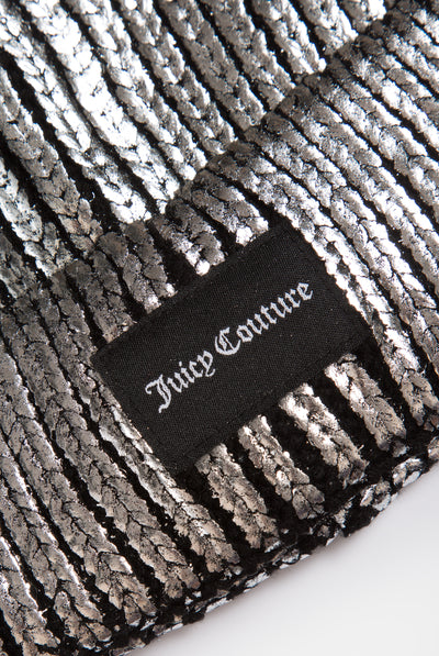 JC TAG SILVER SPRAY KNIT BEANIE