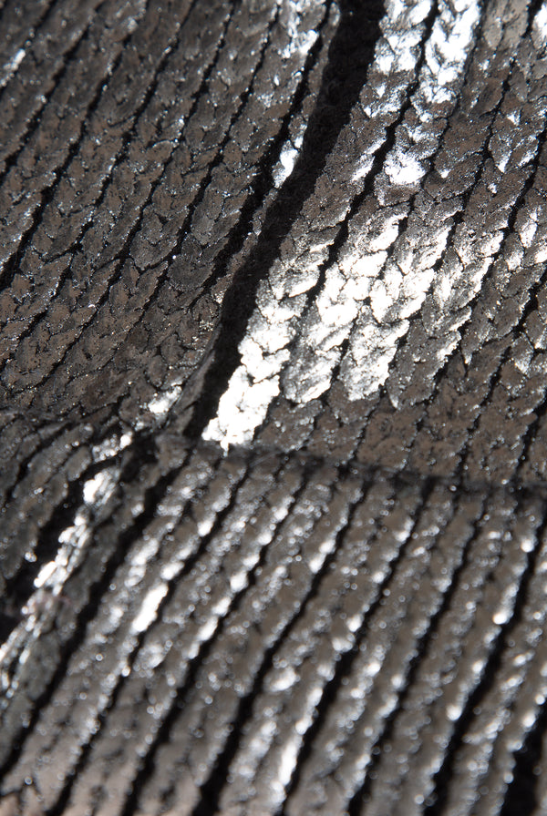 JC TAG SILVER SPRAY KNIT BEANIE