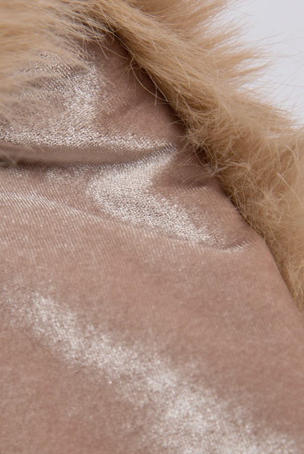 WARM TAUPE FUR HEAD BAND