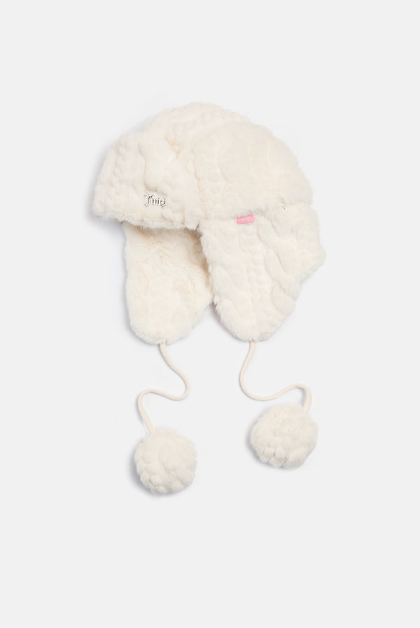 SUGAR SIZZLE FAUX FUR POM POM TRAPPER HAT