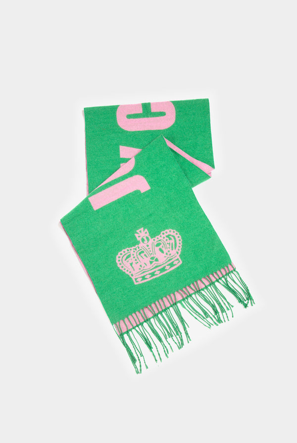 CONTRAST JUICY CROWN FOOTBALL SCARF